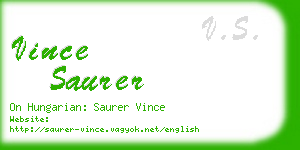 vince saurer business card
